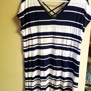 NWT Reversible Reitmans t-shirt dress size large